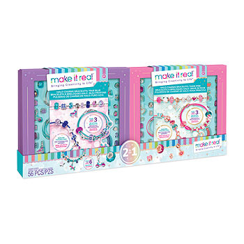 Make It Real Halo Charms 2-In-1 True Blue & Think Pink DIY Jewelry Kit -  JCPenney