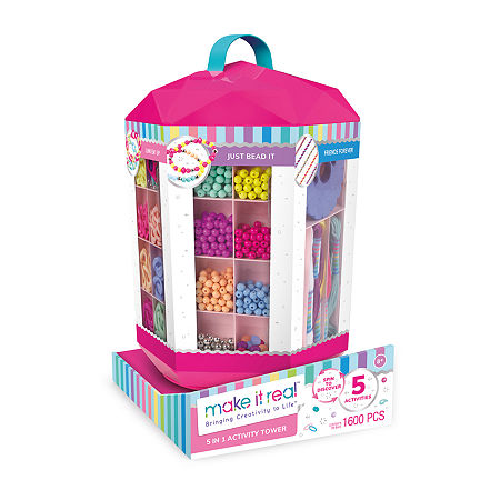 Make It Real 5-In-1 Activity Tower DIY Unique Jewelry Kit, One Size, Multiple Colors