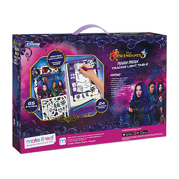 Make It Real - Disney Descendants Royal Wedding Sketchbook with Tracing  Light Table. Fashion Design Tracing and Drawing Kit for Girls
