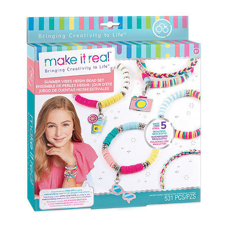 Make It Real Summer Vibes Heishi Bead Set, One Size, Multiple Colors