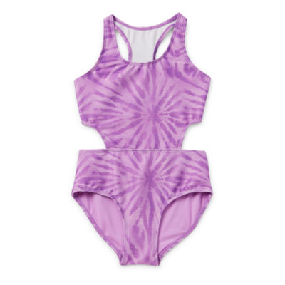 Thereabouts Little & Big Girls One Piece Swimsuit, Color Grape Orbit