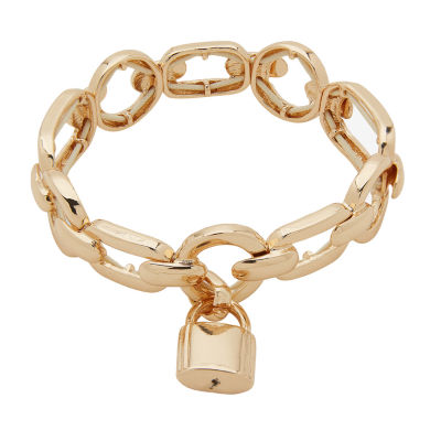 Worthington Gold Tone Lock Stretch Bracelet