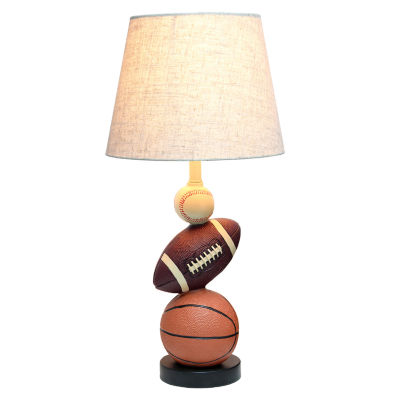 All the Rages Simple Designs Athletic Sports Ceramic Table Lamp