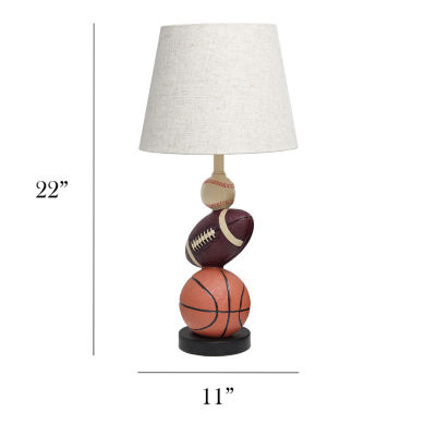All the Rages Simple Designs Athletic Sports Ceramic Table Lamp