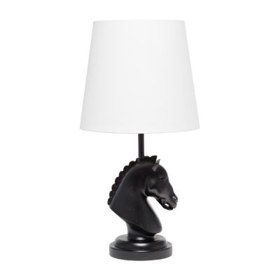 All the Rages Simple Designs Decorative Chess Horse Table Lamp