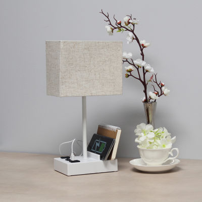 All the Rages Simple Designs 2 Usb Port Table Lamp