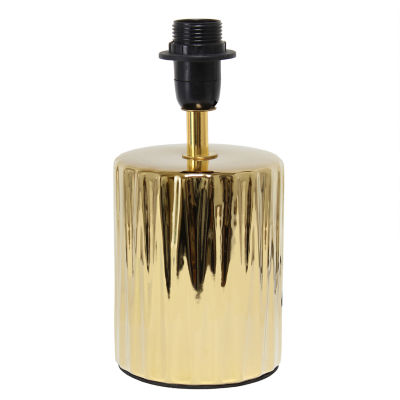 All the Rages Simple Designs Ruffled Metallic Ceramic Table Lamp