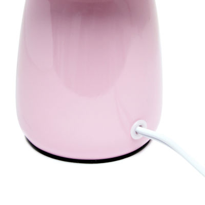 All the Rages Simple Designs Thimble Base Ceramic Table Lamp