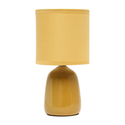 All the Rages Simple Designs Thimble Base Ceramic Table Lamp