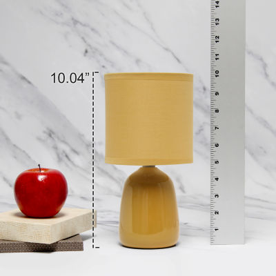 All the Rages Simple Designs Thimble Base Ceramic Table Lamp