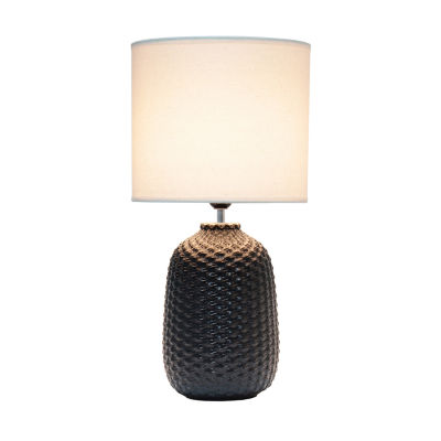 All the Rages Simple Designs Purled Texture Table Lamp