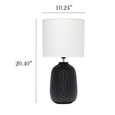 All the Rages Simple Designs Purled Texture Table Lamp