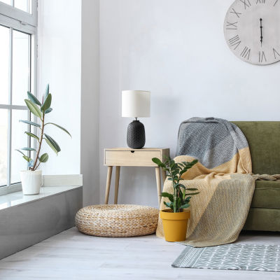 All the Rages Simple Designs Purled Texture Ceramic Table Lamp