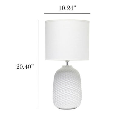 All the Rages Simple Designs Purled Texture Table Lamp