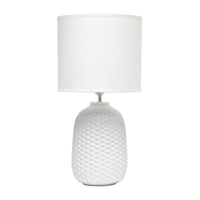 All the Rages Simple Designs Purled Texture Table Lamp