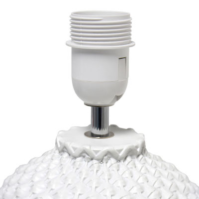 All the Rages Simple Designs Purled Texture Table Lamp