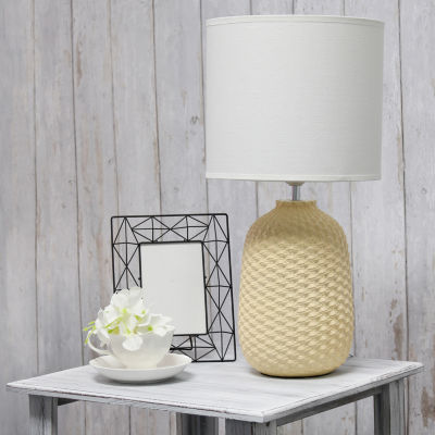 All the Rages Simple Designs Purled Texture Table Lamp