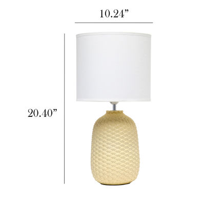 All the Rages Simple Designs Purled Texture Table Lamp