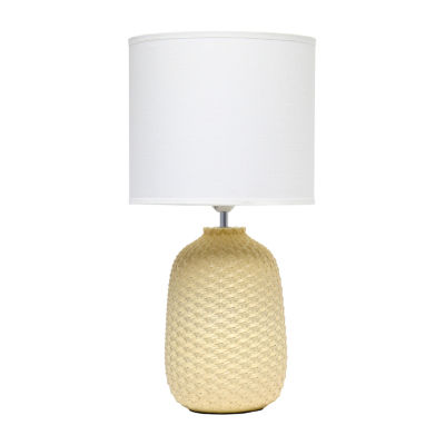 All the Rages Simple Designs Purled Texture Table Lamp