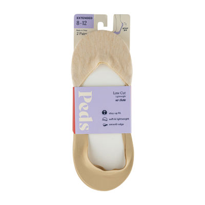 Peds Smooth Edge Low Cut 2 Pair Multi-Pack Plus Tall Liner Socks - Womens