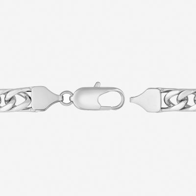 Stainless Steel 9 Inch Solid Curb Chain Bracelet