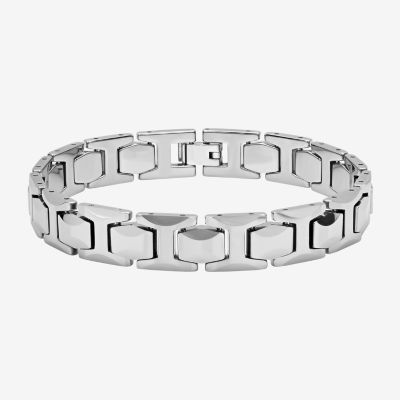 Mens Tungsten Carbide Link Bracelet