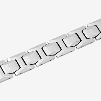 Mens Tungsten Carbide Link Bracelet