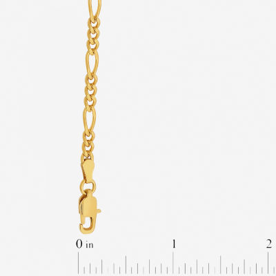 Mens Yellow Stainless Steel Figaro Chain Necklace