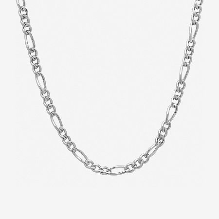 Men's Figaro Chain Necklace in Stainless Steel, One Size