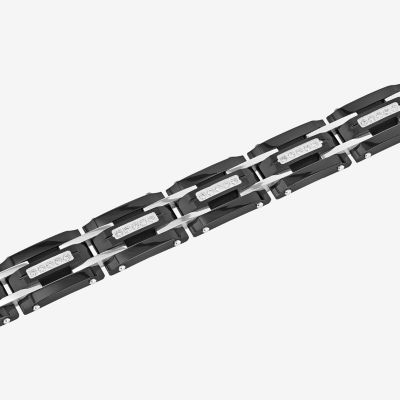 G-H / I1) Stainless Steel 8 1/2 Inch Solid Link Link Bracelet