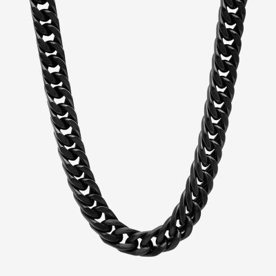 Stainless Steel Solid Curb Chain Necklace