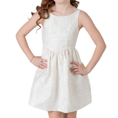 Rare Editions Big Girls Sleeveless Flower Girl Fit + Flare Dress