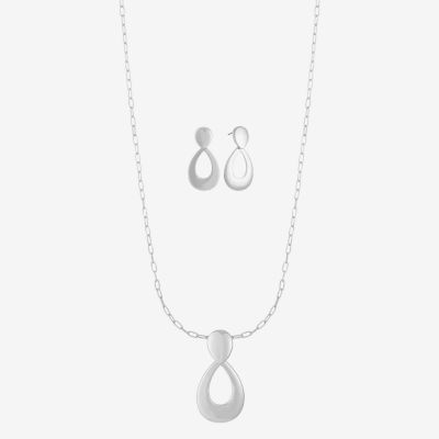 Liz Claiborne Pendant Necklace & Drop Earring Womens 2-pc. Jewelry Set