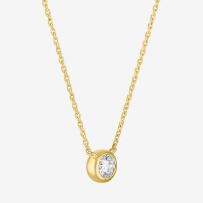 Diamond Addiction (G-H / I1-I2) Womens 1/3 CT. T.W. Lab Grown White Diamond 10K Gold Round 18 Inch Pendant Necklace