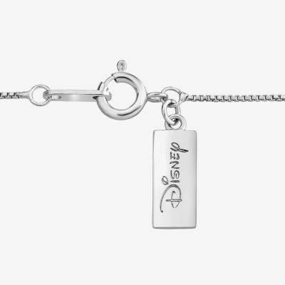 Enchanted Disney Fine Jewelry Womens Diamond Accent Genuine Blue Topaz 14K Gold Over Silver Sterling Silver 18 Inch Pendant Necklace