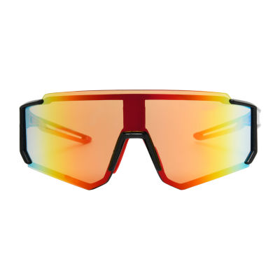 Rawlings Mens Uv Protection Round Sunglasses, Color: Black Orange