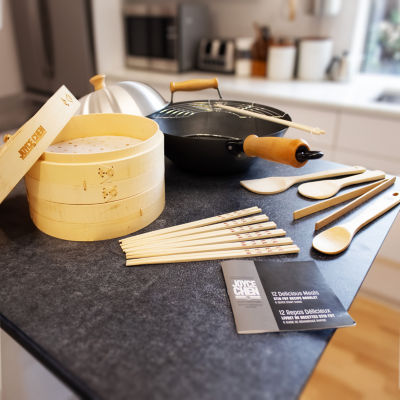 Joyce Chen Professional Series Carbon Steel 13-pc. Wok Set