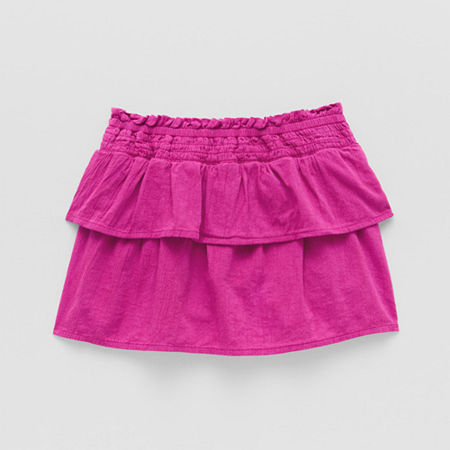 Okie Dokie Toddler & Little Girls Tiered Skirt, 18 Months, Pink