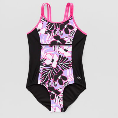 ZeroXposur Big Kid Girls Floral One Piece+Cover-Ups