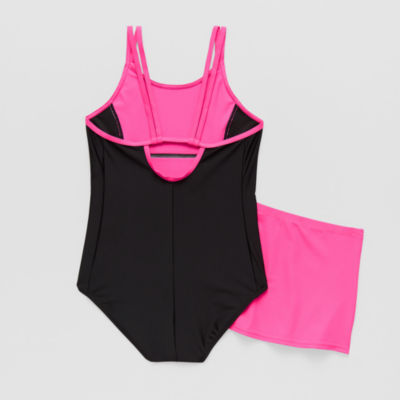 ZeroXposur Big Kid Girls Floral One Piece+Cover-Ups