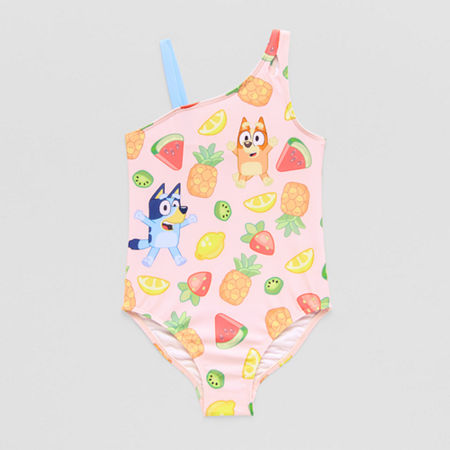 Little Girls Bluey One Piece Swimsuit, 6x, Pink