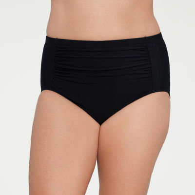 Liz Claiborne Comfort Waistband Plus Brief Bikini Swimsuit Bottom