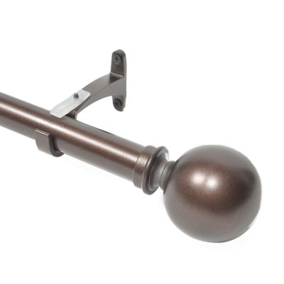 Deco Window Round Ball 1 IN Adjustable Curtain Rod