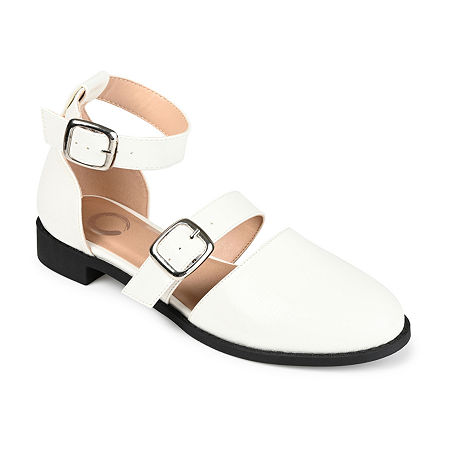 Journee Collection Womens Constance Round Toe Mary Jane Shoes, 11 Medium, White