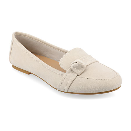 Journee Collection Womens Marci Slip-on Round Toe Loafers, 10 Wide, Beige