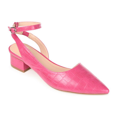 Journee Collection Keefa-Wd Womens Pointed Closed Toe Block Heel Pumps