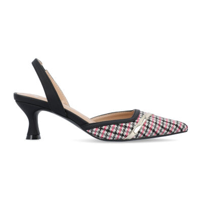 Journee Collection Womens Nellia Pointed Closed Toe Kitten Heel Pumps