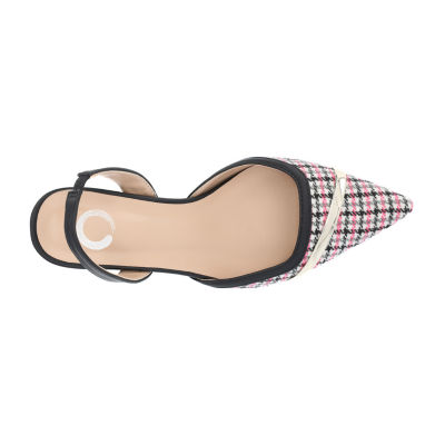 Journee Collection Womens Nellia Pointed Closed Toe Kitten Heel Pumps