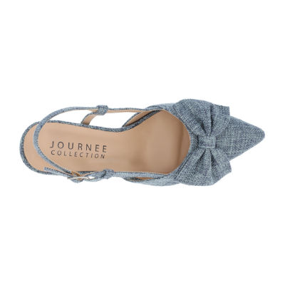 Journee Collection Womens Tailynn Pointed Toe Block Heel Pumps