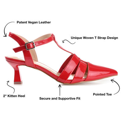 Journee Collection Jazlynn Womens Pointed Closed Toe Kitten Heel Pumps